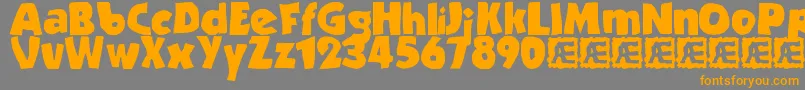 StrandedBrk Font – Orange Fonts on Gray Background