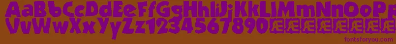 StrandedBrk Font – Purple Fonts on Brown Background