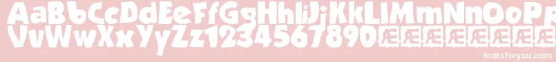 StrandedBrk Font – White Fonts on Pink Background