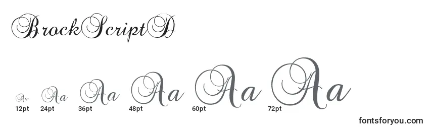 BrockScriptD Font Sizes