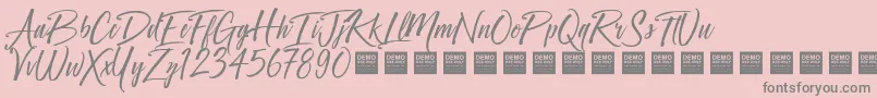 CrownHeightsDemo Font – Gray Fonts on Pink Background