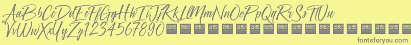 CrownHeightsDemo Font – Gray Fonts on Yellow Background