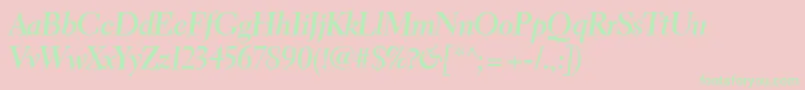 ElectraLtBoldCursiveDisplay Font – Green Fonts on Pink Background