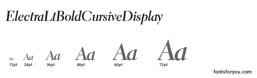 ElectraLtBoldCursiveDisplay Font Sizes