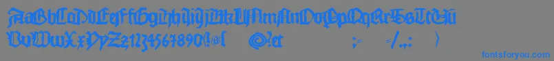 Police Monkswriting – polices bleues sur fond gris