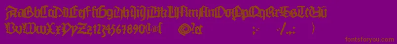 Monkswriting Font – Brown Fonts on Purple Background