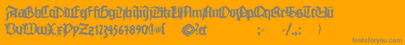 Monkswriting Font – Gray Fonts on Orange Background