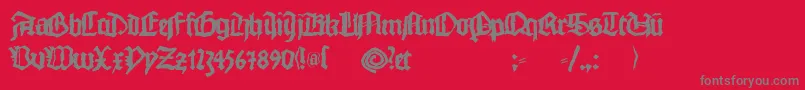 Monkswriting Font – Gray Fonts on Red Background