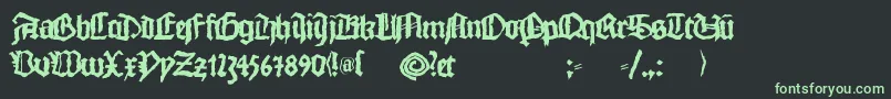 Monkswriting Font – Green Fonts on Black Background