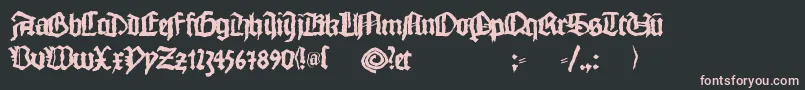 Monkswriting Font – Pink Fonts on Black Background