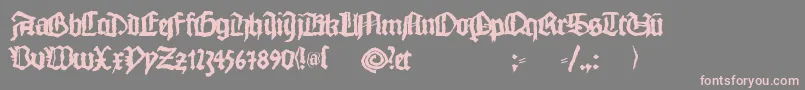 Monkswriting Font – Pink Fonts on Gray Background
