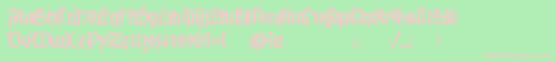 Monkswriting Font – Pink Fonts on Green Background