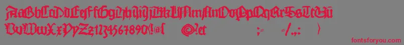 Monkswriting Font – Red Fonts on Gray Background