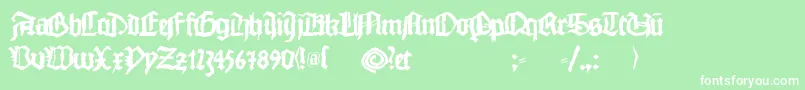 Monkswriting Font – White Fonts on Green Background