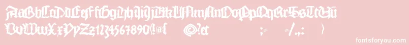 Шрифт Monkswriting – белые шрифты на розовом фоне