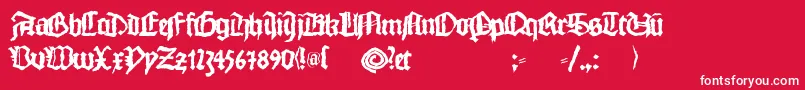 Monkswriting Font – White Fonts on Red Background