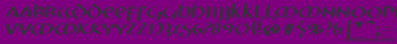 Mkuncialeobliquefs Font – Black Fonts on Purple Background