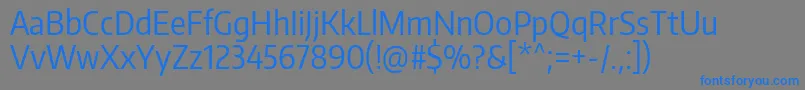 Шрифт EncodesanscondensedRegular – синие шрифты на сером фоне