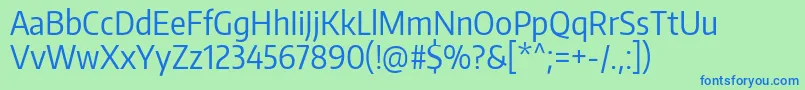 EncodesanscondensedRegular Font – Blue Fonts on Green Background