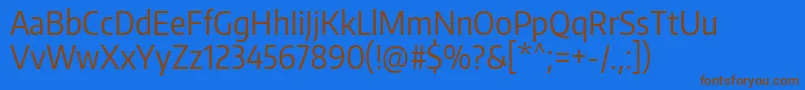 EncodesanscondensedRegular Font – Brown Fonts on Blue Background