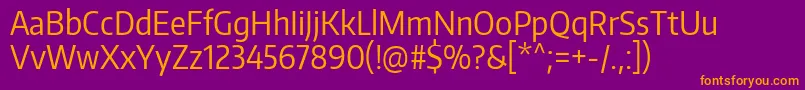 EncodesanscondensedRegular Font – Orange Fonts on Purple Background