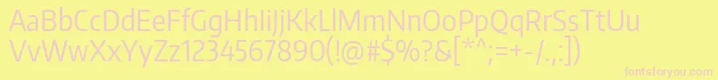 EncodesanscondensedRegular Font – Pink Fonts on Yellow Background