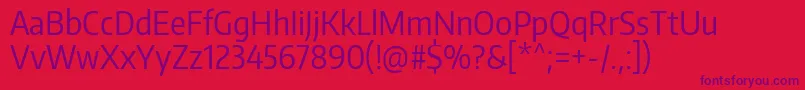 EncodesanscondensedRegular Font – Purple Fonts on Red Background