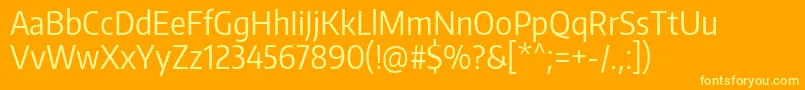 EncodesanscondensedRegular Font – Yellow Fonts on Orange Background