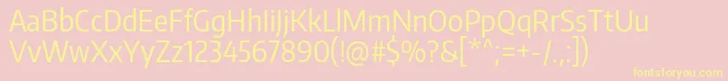 EncodesanscondensedRegular Font – Yellow Fonts on Pink Background