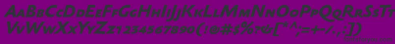 SebastianmediumscBolditalic Font – Black Fonts on Purple Background