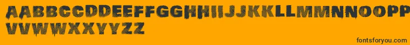 VtksLogic Font – Black Fonts on Orange Background