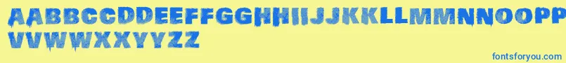 VtksLogic Font – Blue Fonts on Yellow Background