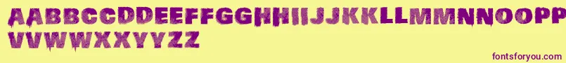 VtksLogic Font – Purple Fonts on Yellow Background