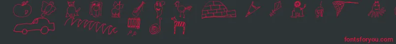 Подробнее о шрифте SlKidsAlphabet Шрифт SlKidsAlphabet – красные шрифты на чёрном фоне