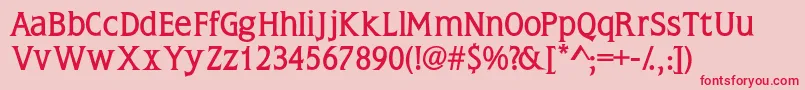 NoblessesskBold Font – Red Fonts on Pink Background