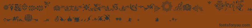 More about Fleurons Font Fleurons Font – Black Fonts on Brown Background