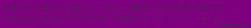 CourierNewCyr85n Font – Black Fonts on Purple Background