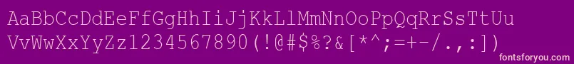 フォントCourierNewCyr85n – 紫の背景にピンクのフォント