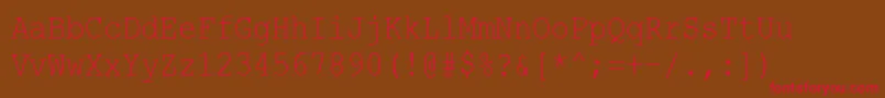 CourierNewCyr85n Font – Red Fonts on Brown Background
