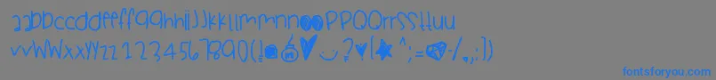 Libertysails Font – Blue Fonts on Gray Background