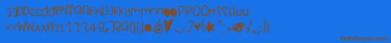 Libertysails Font – Brown Fonts on Blue Background