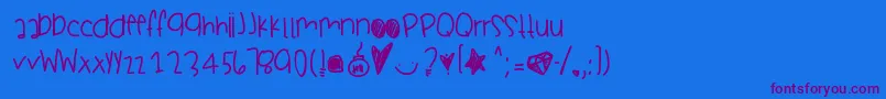 Libertysails Font – Purple Fonts on Blue Background