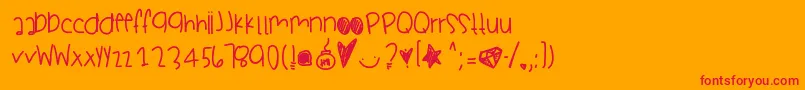 Libertysails Font – Red Fonts on Orange Background