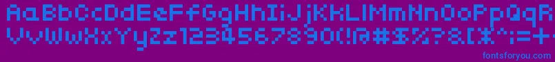 Somybmp017 Font – Blue Fonts on Purple Background