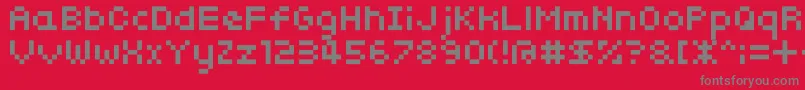 Somybmp017 Font – Gray Fonts on Red Background