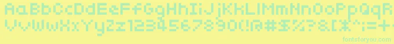 Somybmp017 Font – Green Fonts on Yellow Background
