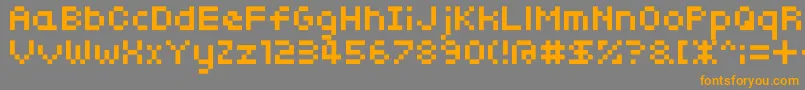Somybmp017 Font – Orange Fonts on Gray Background