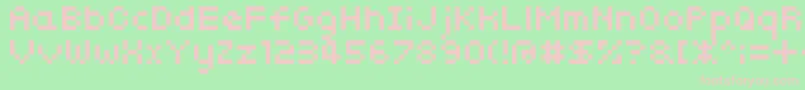 Somybmp017 Font – Pink Fonts on Green Background