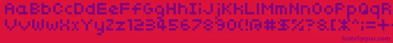 Somybmp017 Font – Purple Fonts on Red Background
