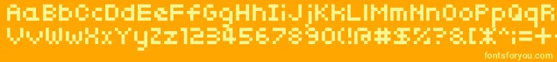 Somybmp017 Font – Yellow Fonts on Orange Background